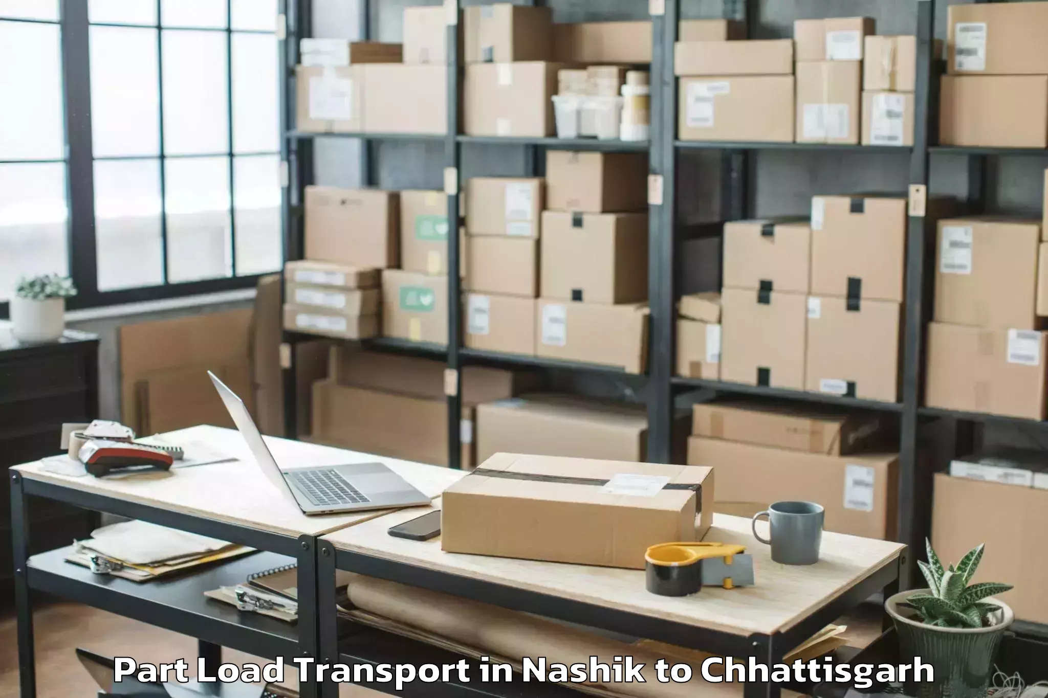 Hassle-Free Nashik to Bhopalpatnam Part Load Transport